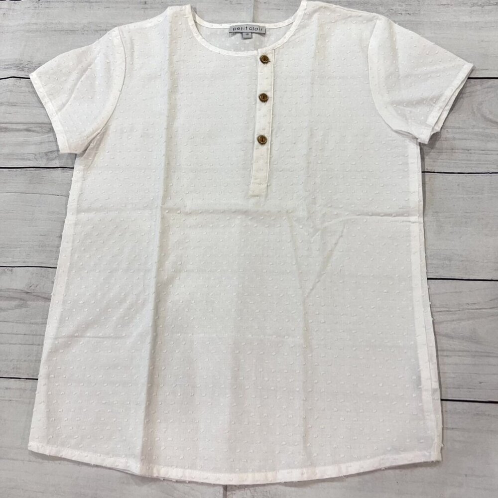 Petit Clair White Textured Shirt